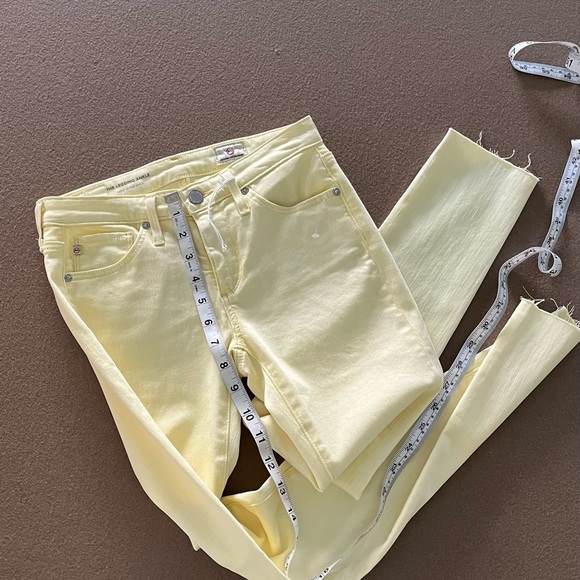 AG NWT THE LEGGING ANKLE SUPER SKINNY ANKLE Lemon yellow - Size 23 - Picture 7 of 10